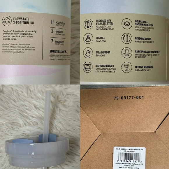 Stanley 40 oz. Quencher H2.0 FlowState Tumbler Cool Serene Brushstroke - Picture 8 of 14